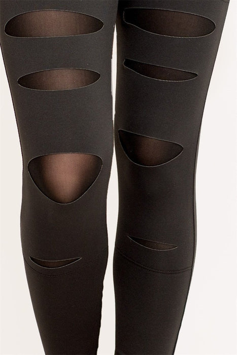 High performance legging with a cut out design