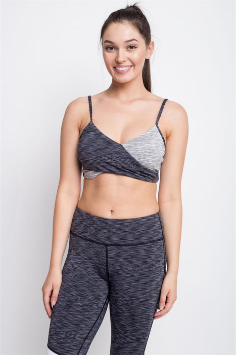 CONTRASTED COLOR SPORTS BRA