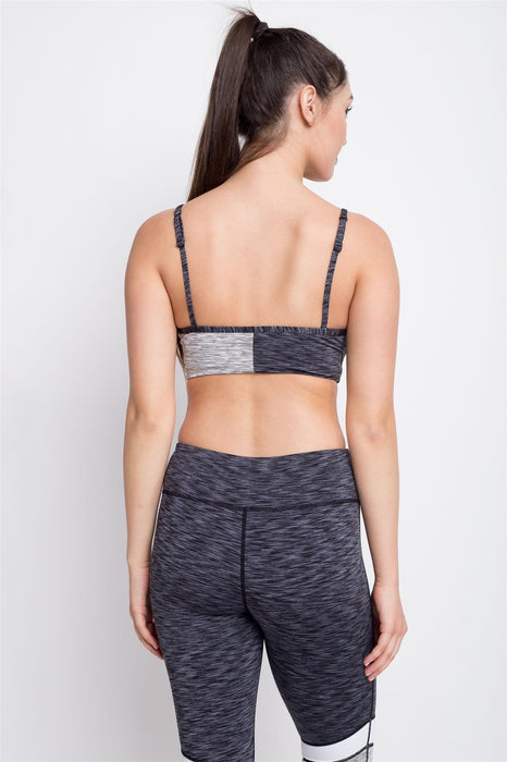 CONTRASTED COLOR SPORTS BRA