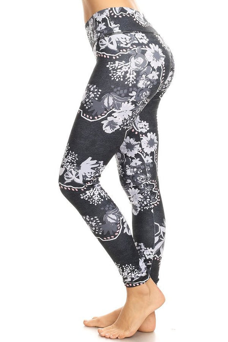 High Quality hi-rise printed legging