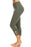Olive hi-rise legging with a side crisscross strap cutout